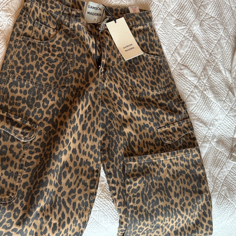 Damson Madder Leopard Print Utility Cargo Pants